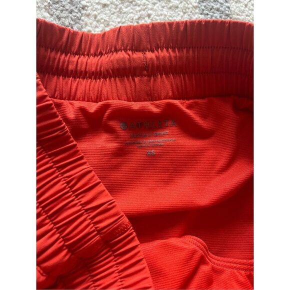 Athleta Hustle 3” Shorts Vermillion Scarlett Orange Red Size XS - Picture 6 of 8